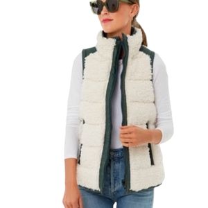Tuckernuck sherpa & faux leather army green reversible Beckham vest